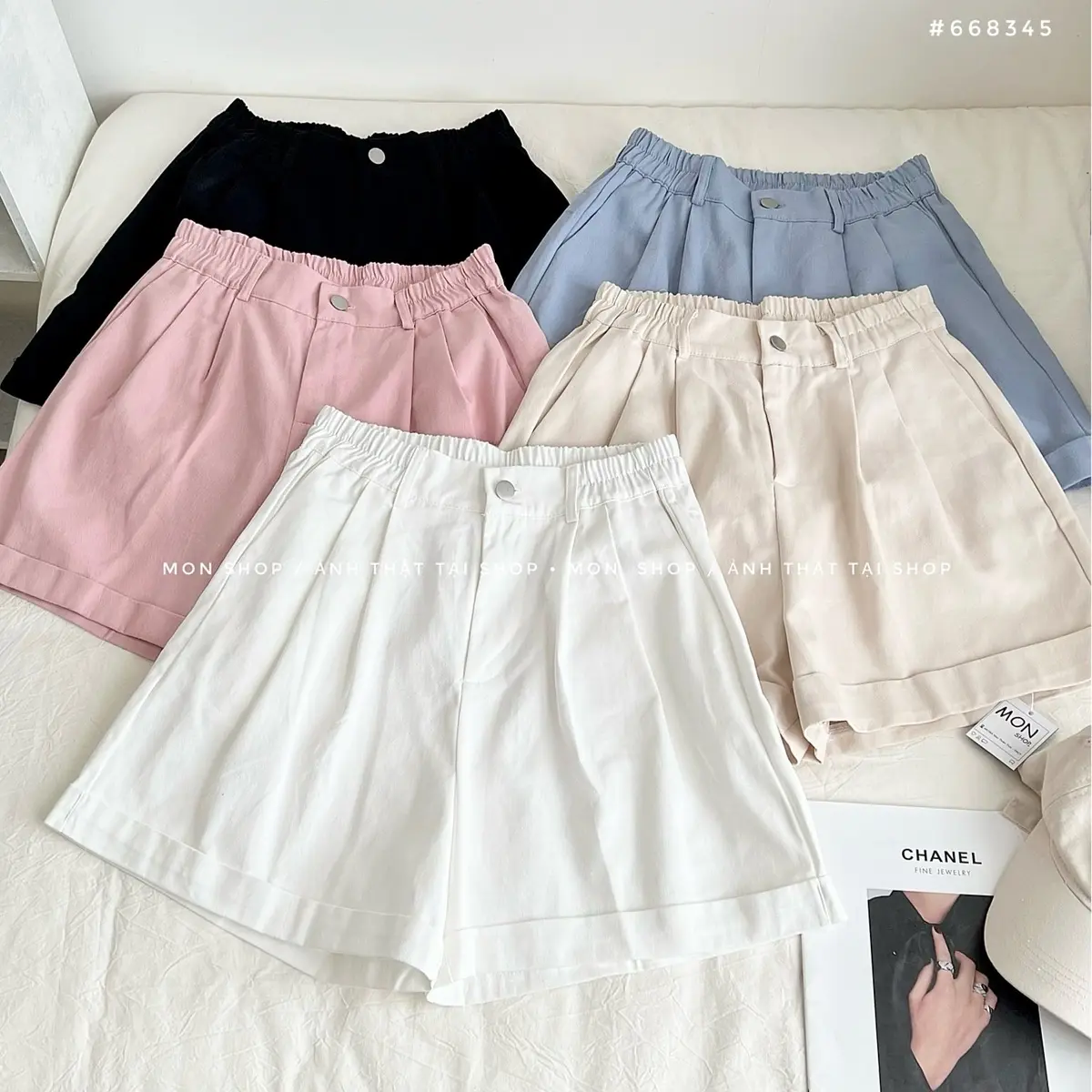 Quần short kaki lưng thun có nút với chất liệu dày dặn thoáng mát, dễ phối đồ