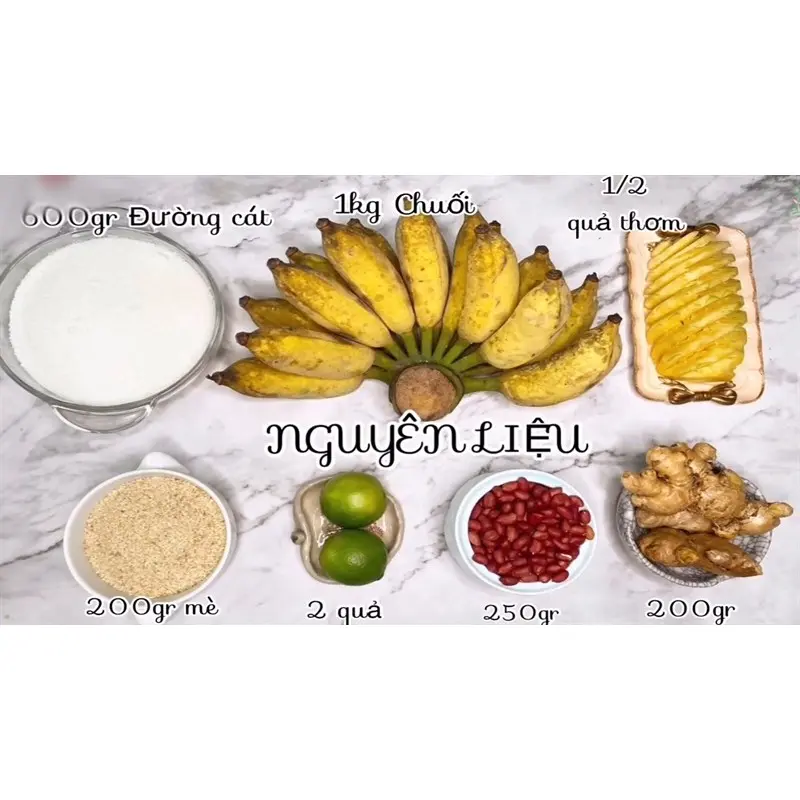 Kẹo chuối ĐẬU MÈ GỪNG/ CHUỐI TƯƠI 250G/ 500G/ 1KG - Đặc sản Bến Tre - ăn vặt - Tết Ăn Vặt HCM Chua Thức Ăn Viên Kẹo Food Snack Candy 4
