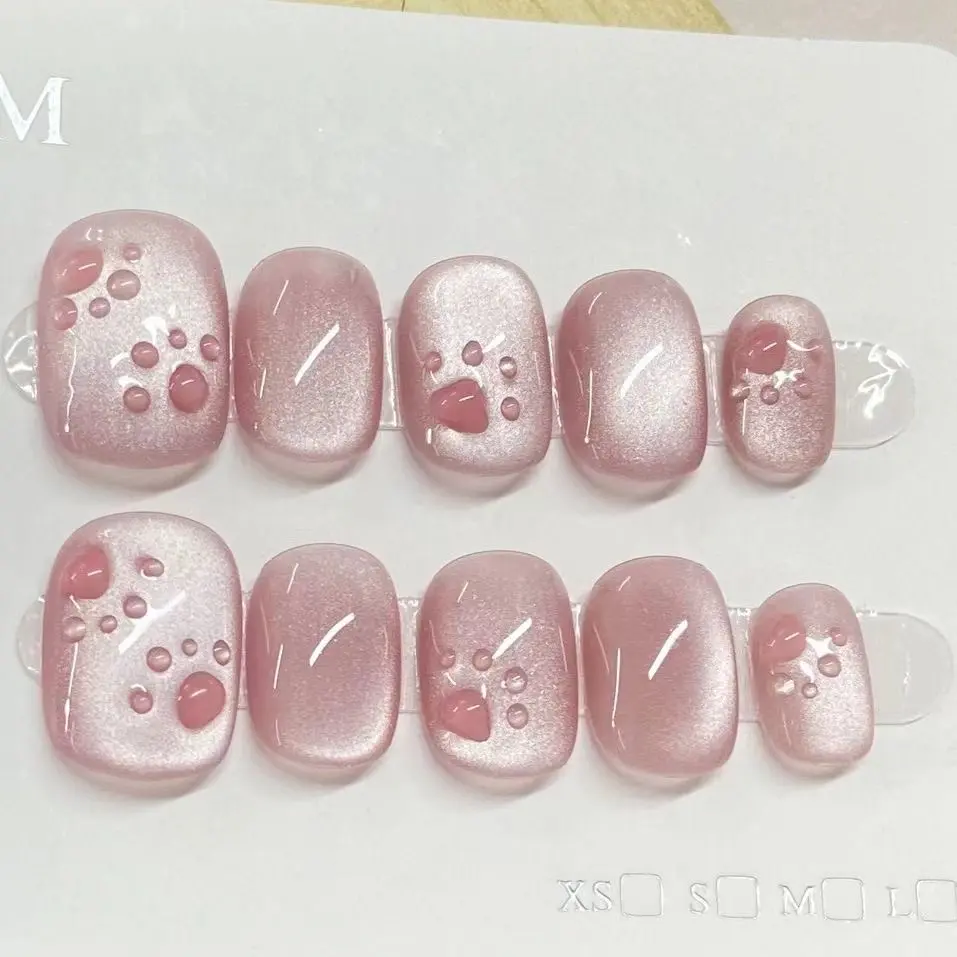 NO.30 Móng úp thiết kế màu thạch ẩn nhũ đính nơ hologram Cebi.nailbox