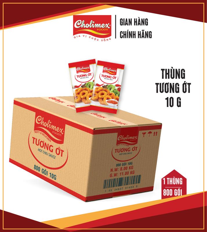 Thùng Tương ớt gói Cholimex Siêu tiện lợi cho du lịch, quán ăn, ăn vặt. 800…