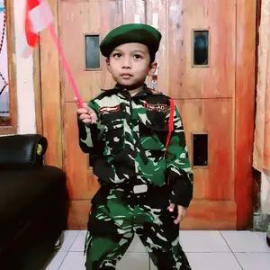 BAJU SERAGAM ANAK TNI ANAK LORENG KOSTUM SETELAN TNI AD TENTARA POCIL Fashion