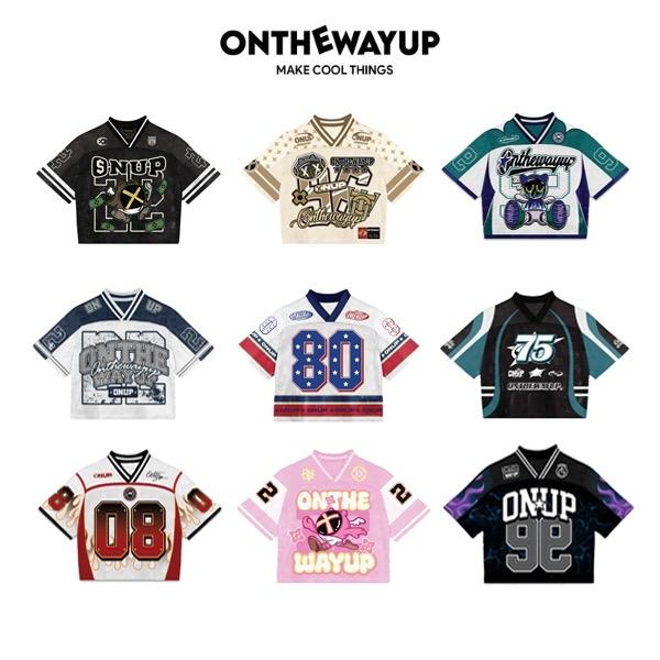 Áo Thun Thể Thao ONTHEWAYUP Jersey Mascot Form Rộng Tay Ngắn Nam Nữ Unisex Top Sport đen