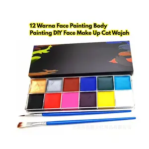 12 Warna Face Up Body Painting Make Painting BR273 DIY Wajah Face Cat