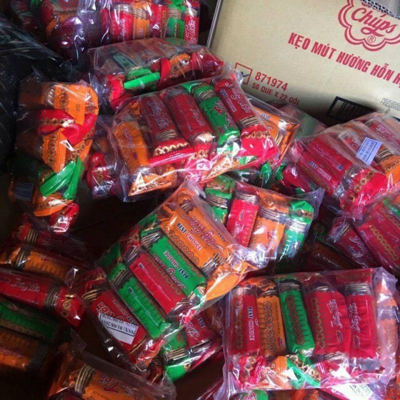 Bịch 10 Gói Bánh Quy Đồng Tiền - Ăn Vặt Tuổi Thơ , Bánh Quy Đồng Tiền , Bánh Đồng Tiền