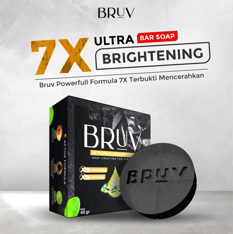 PAKET 1 SABUN BRUV BRIGHTENING SOAP 2