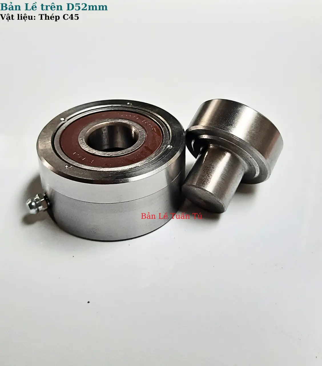 Bản lề xoay trên D52mm - Chịu lực cửa 200-300kg/ cánh ( 1 cái)