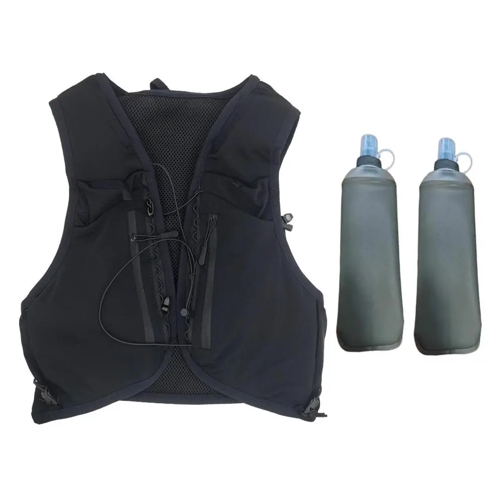 Hydration Vest 2Pcs 500ml Water Bottles Runner Rucksack Backpack Hydration Pack for Race Jogging Climbing Camping Cycling