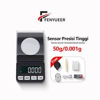 Gambar Fenyueer Timbangan Emas Digital Pocket Scale 0,001g Timbangan Elektronik Presisi USB Rechargeable - 50G/0.001G-USB+Bater dari Fenyueer Official Store Kab. Tangerang 1 Tokopedia
