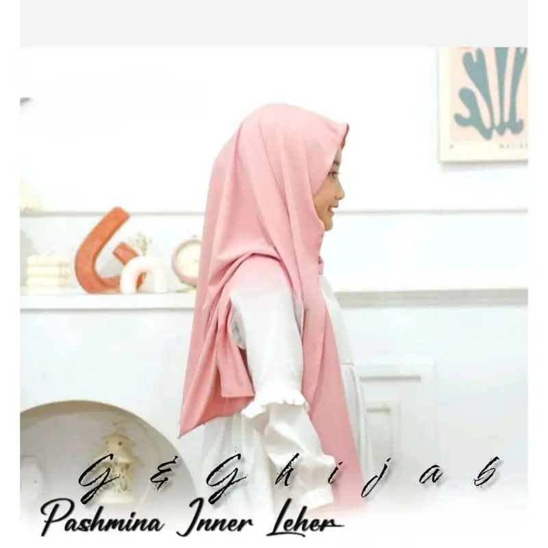 Pashimina Anak Instan Inner Leher | Pastan Inner Menutup Leher Anak Jersey Premium 6 Samapai 13 Tahun 3