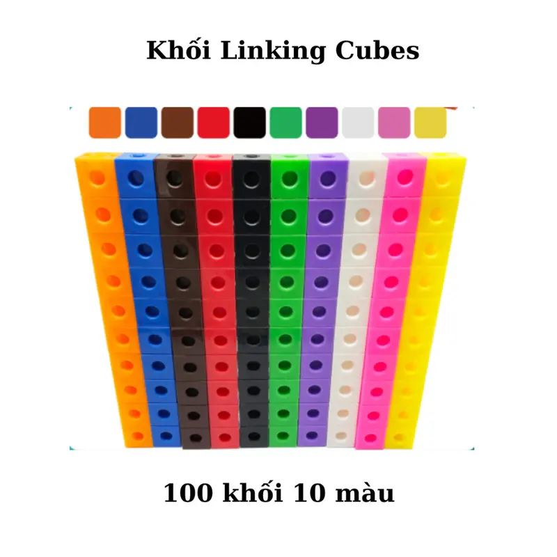 Đồ chơi giáo dục NUMBER BLOCK Linking Cubes học toán và xếp hình sáng tạo 100 khối NumberBlocks. 6