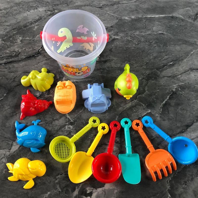 Product Introduction of Creative Multicolor Beach Toys Set Sand Mold Watering Kettle Sand Toy Bucket Shovel Outdoor Game Digging Sand Kit Gift 22