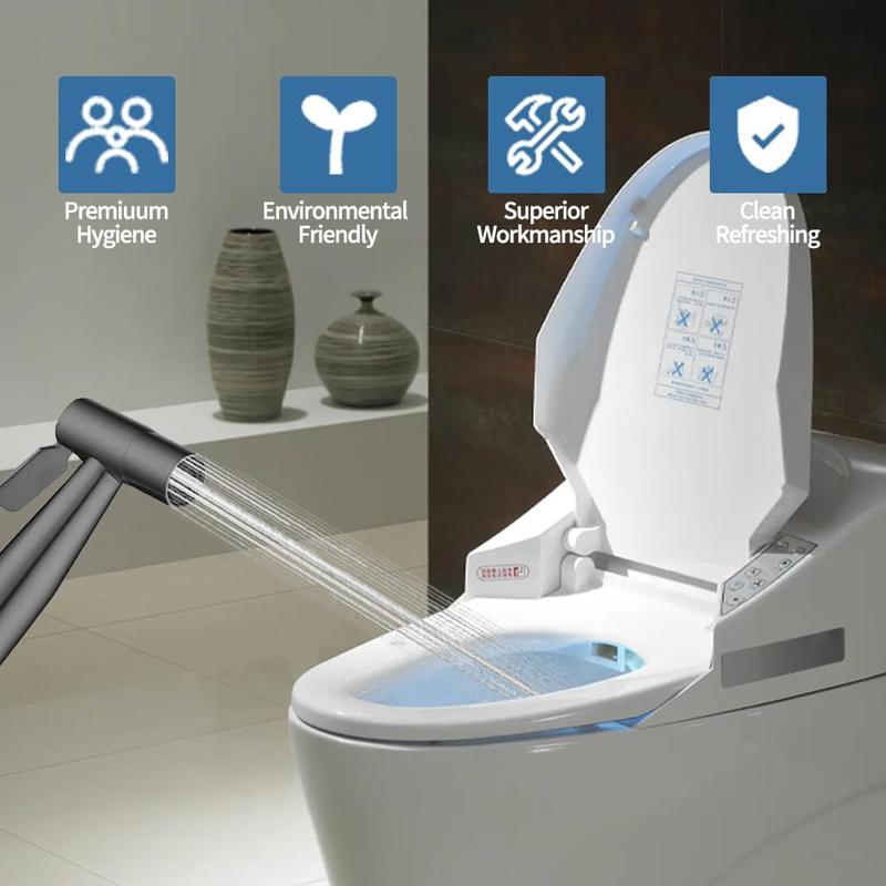 Product Introduction of Double Outlet Water Sprayer, Easy To Install Water Sprayer for Toilet Cleaning, Household High Pressure Washing Machine, Bathroom Cleaning Tool 3