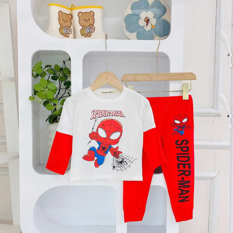[Shin Kids] Dưới 1m15 (8-24kg) Dài Tay Chất Thun Lạnh In Nhân Vật Hoạt Hình Siêu Xinh Dành Cho Bé.Đồ Ngủ Bé Trai, Đồ Ngủ Bé Gái, Đồ Dài Cho Bé 2