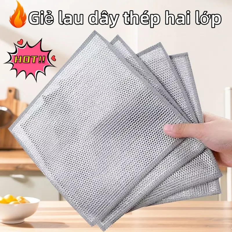 Combo 30 chiếc dẻ rửa bát lưới thép siêu bền, siêu sạch, tạo bọt tốt Làm Sạch Rửa Chén Bọt Biển , Không bám dính cặn bẩn