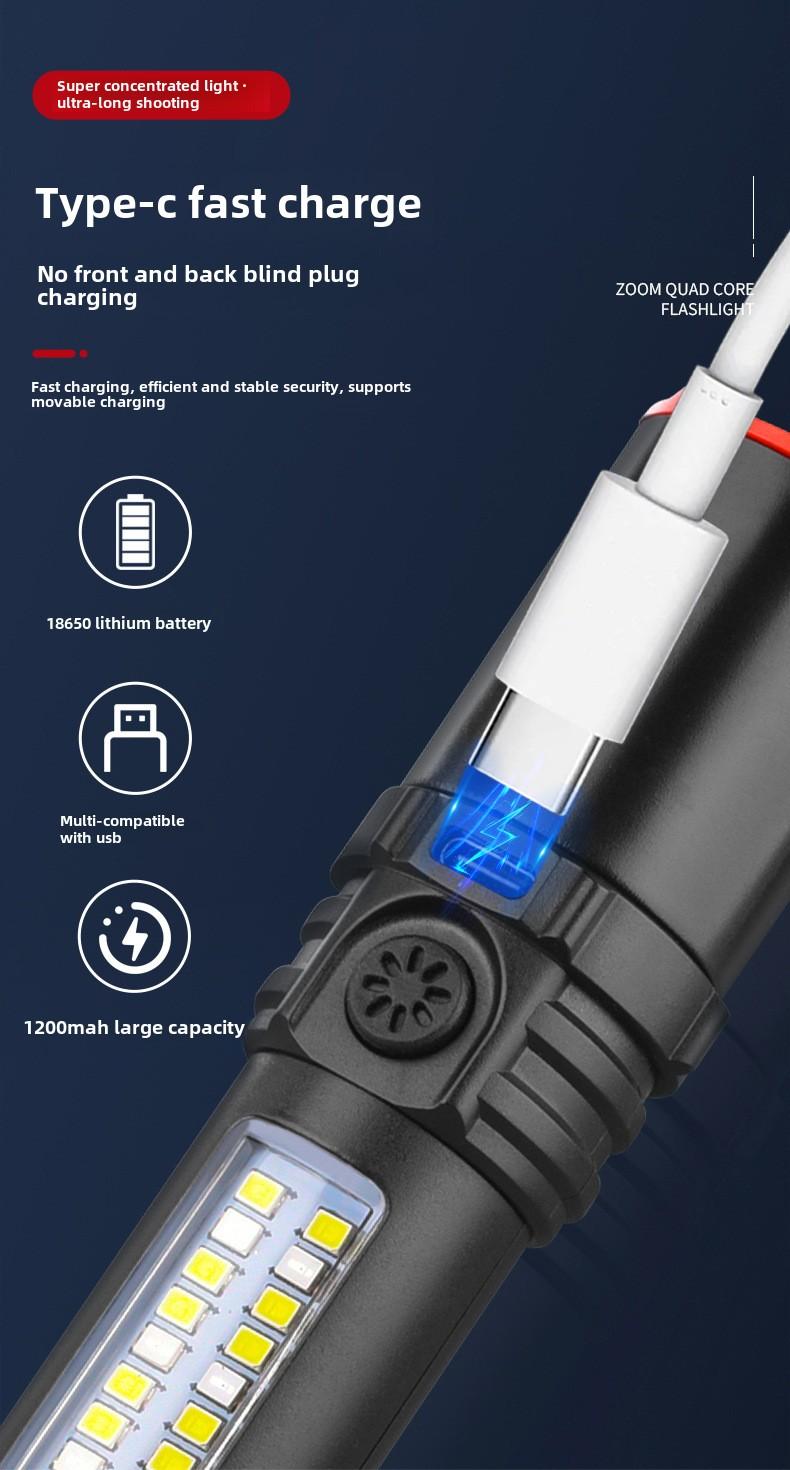 Product Introduction of Multifunctional strong light flashlight portable charging long endurance explosion bright flashlight strong light ultra bright outdoor long endurance 11