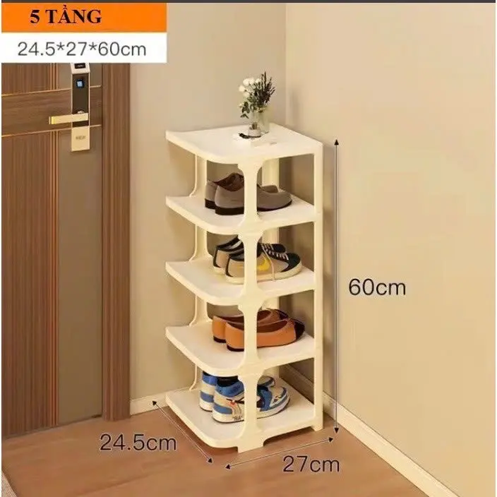 ￼kệ để giày, Giá để giày 5 tầng kiểu mới đa năng thông minh chất liệu nhựa cao cấp Kitchen Nhà Nhà Bếp Nhà Bếp