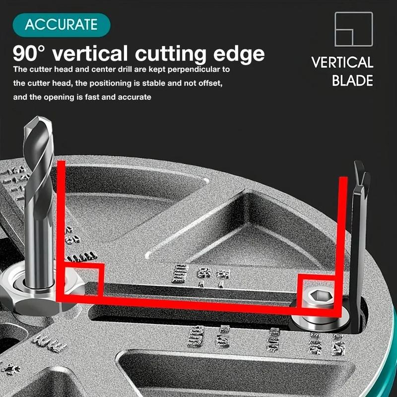 Product Introduction of New Adjustable Round Hole Saw Tool High-carbon Steel Multifunctional Adjustable Hole Saw Diameter 45mm-130mm Wood Drilling Cutting Tools 10