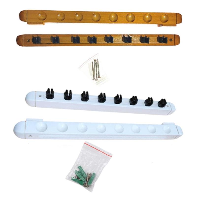 Billiard Pool Cue Rack Pool Accessories Wooden Wall Mount for Players Community Center Sports Clubhouse Family Recreation Room 4