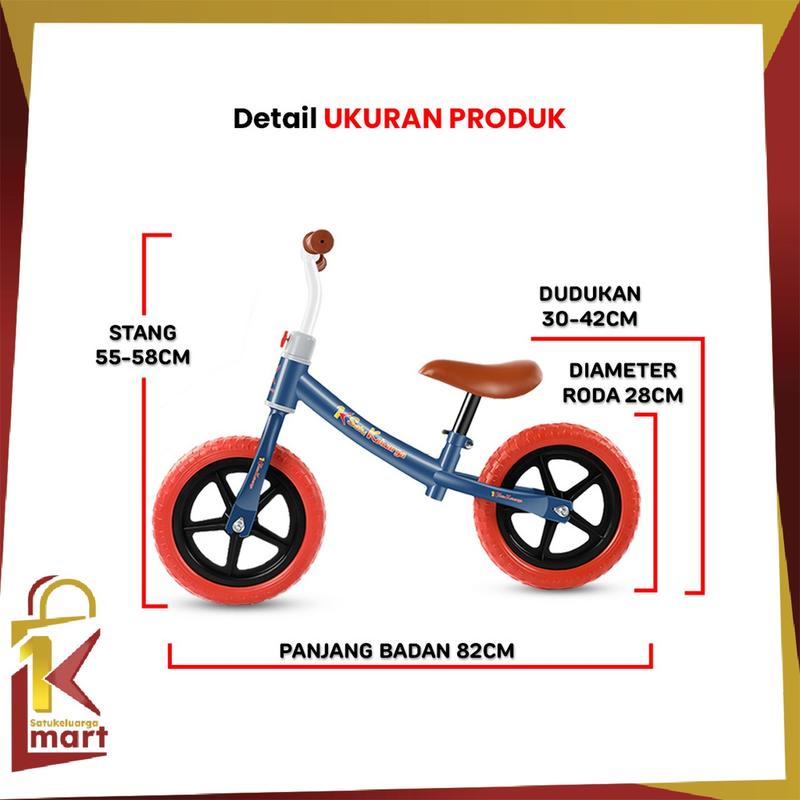 [COD] SM M261 Sepeda Mainan Keseimbangan Anak Roda 2 Tanpa Dayung Sepeda Anak Kado Beraneka warna 8