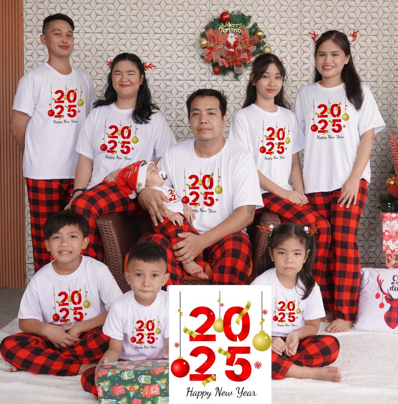 Product Introduction of 2025 HAPPY NEW YEAR T-Shirt and Pajama Family Set - Infant to 5XL - Comfort, Comfy (SOLD PER SIZE) 29