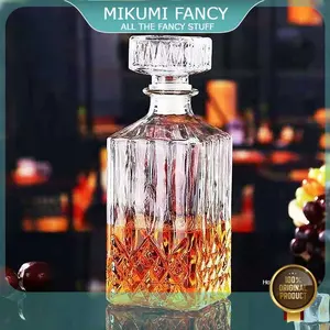 MIKUMI_FANCY OEIEN Whisky Decanter Glass Bottle Liquor Scotch Luxury 950ml - EJ50HF