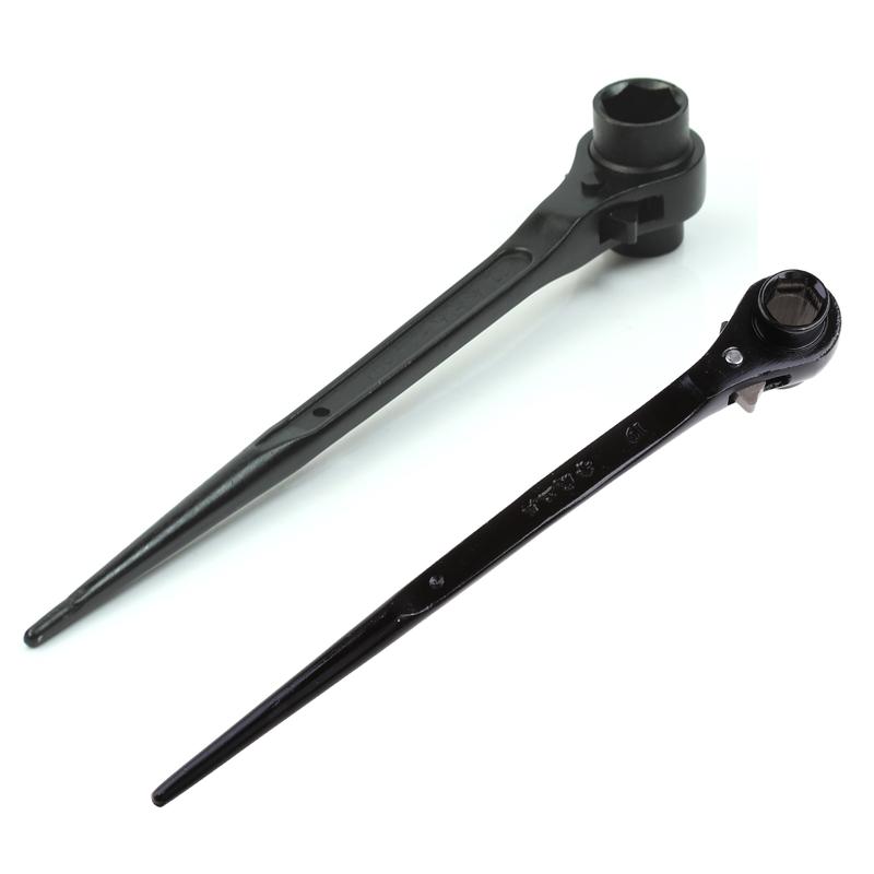 Scaffolding Podger Ratchet Spanner Site Ratcheting Socket Wrench Tool 19mm/22mm 1