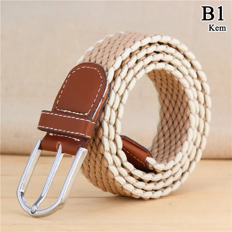 Thắt lưng vải dù co giãn phối màu phong cách Italy lịch lãm 12 màu SP0003 Voi Women