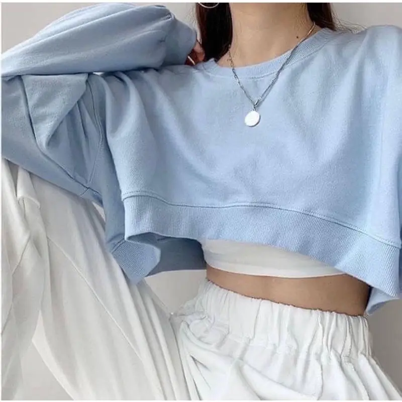 Sweater Crop top Korean style Fashion 4