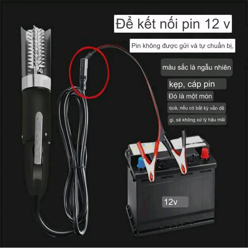 Máy Đánh Vảy Cá Cầm Tay Công Suất Lớn 125W Chạy Điện Hoặc Acquy 3