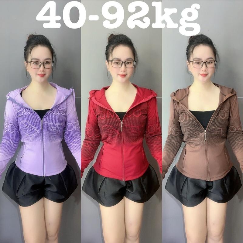 (40-92kg) ÁO KHOÁC TĂM LOANG CHỮ COS Dáng Dài, Chất Thun Tăm Lạnh, áo khoác 4 túi Nữ Women Top