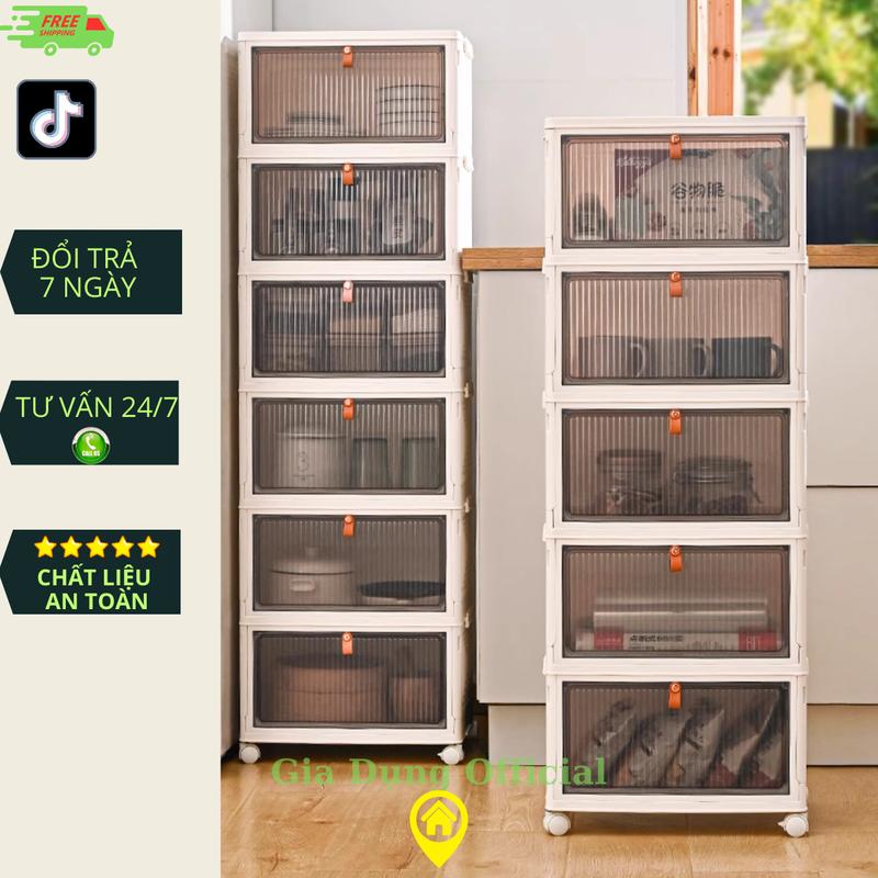 (Độc Quyền LIVE) Tủ Đựng Đa Năng Gấp Gọn, tủ Đựng quần áo Đa năng có bánh xe,di chuyển nhẹ nhang thích hợp cho mọi không gian