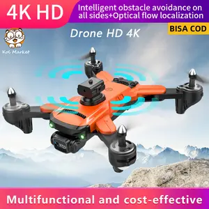 E100 Empat Sisi Menghindari Rintangan Drone Lipat HD 4 K Fotografi Udara Quadcopter Helikopter Remote Control Drone Mainan