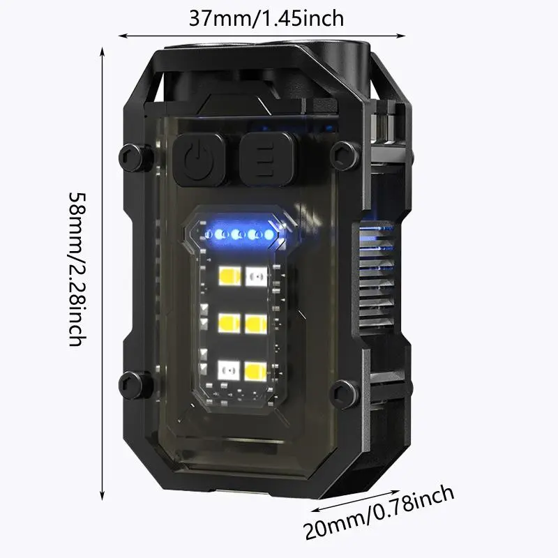 Outdoor Portable Mini Keychain Light, Magnetic Suction Anti-lost Type-C Fast Charging Multifunctional Tool Light, Multifunctional Light for Outdoor 1