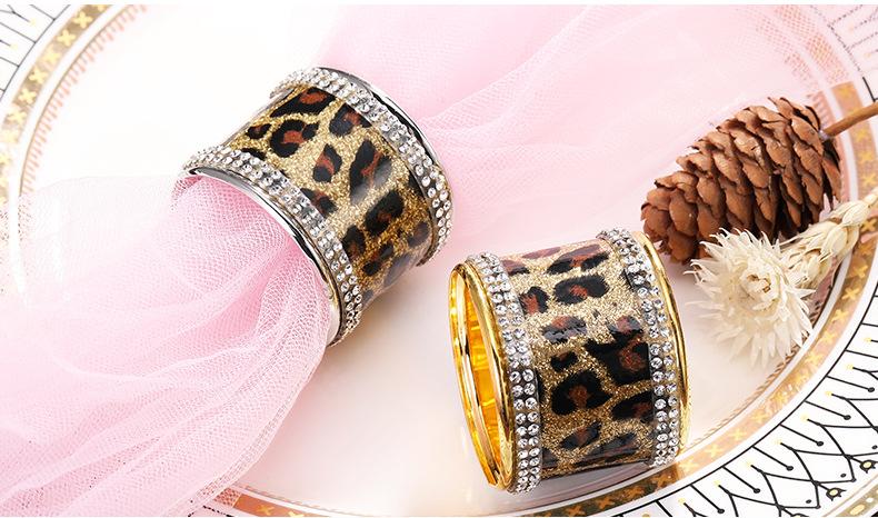 Product Introduction of All Kinds of Napkin Ring Customized Metal Plating Hollow Jeweled Napkin Ring Hotel Exclusive for Decoration Napkin Ring 3