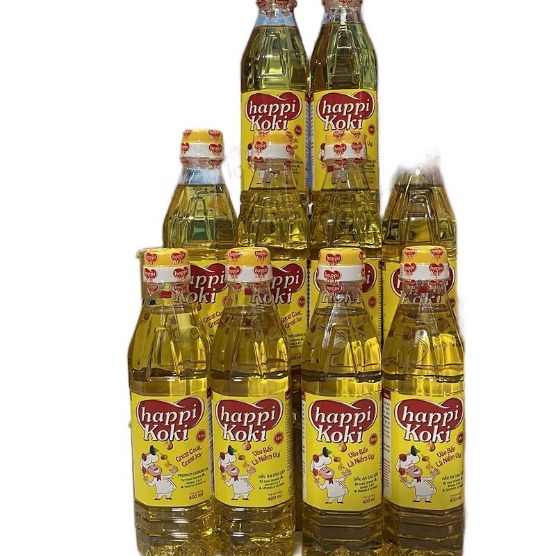 10.chai dầu ăn Happi 400 mL tốt cho chiên sào gia vi dầu ăn  Nho bot giac đường cát điều shortening botn got botchien dầu  ăn dầu  ăn cooking oil dầu  ăn