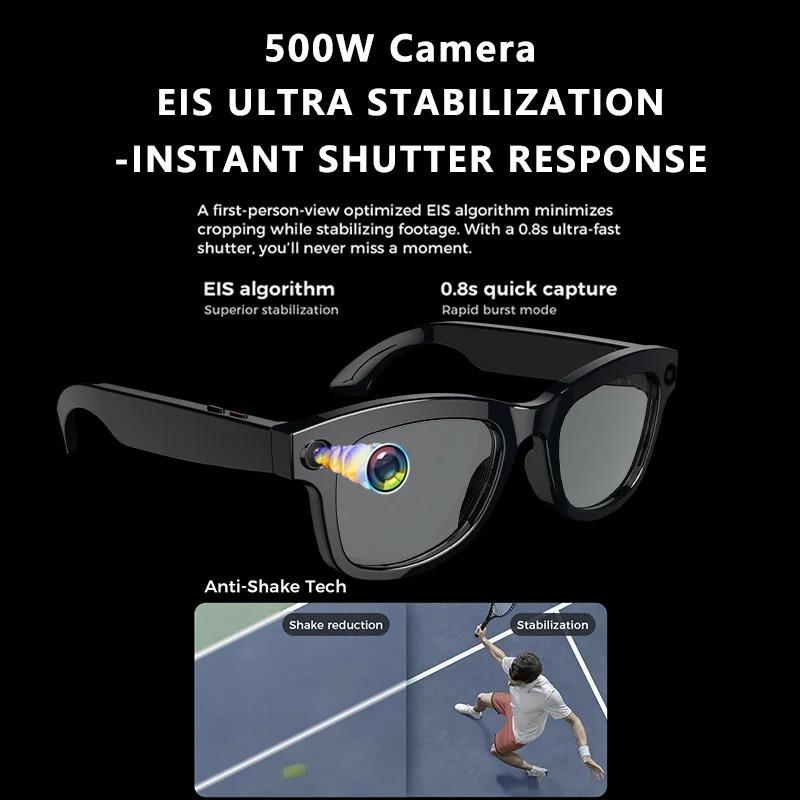 500W AI Smart Camera Sunglasses 3in1 lens ChatGPT Translation Voice Control WiFi Bluetooth HD1080P Shooting Intelligent Glasses - Image 4