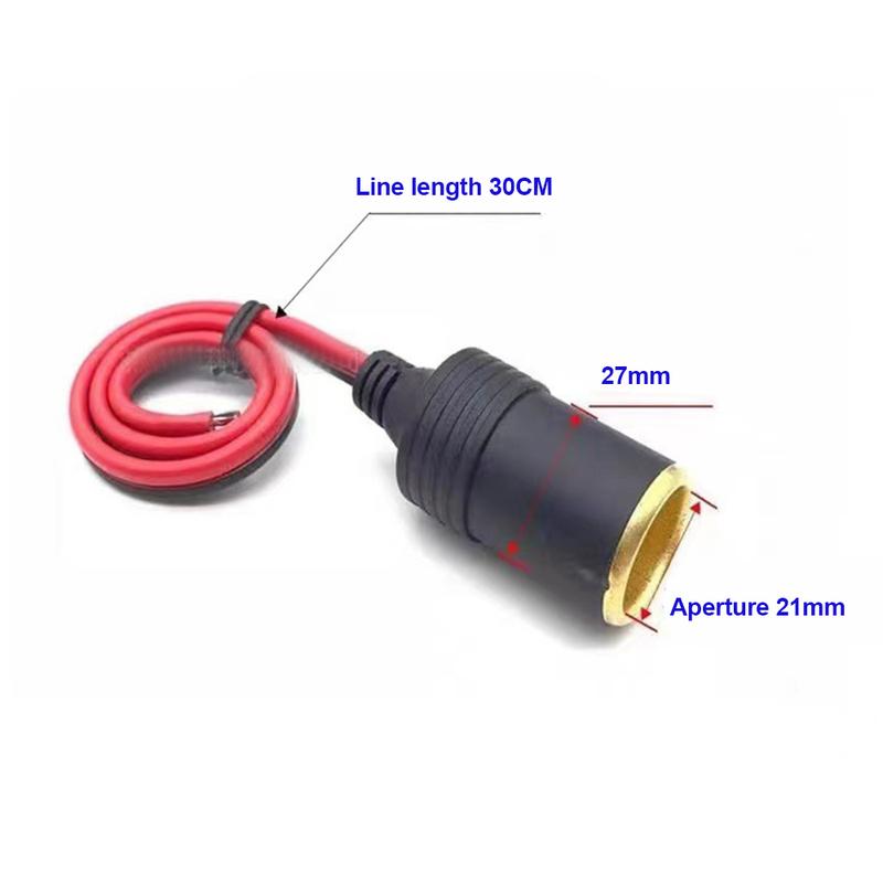 Product Introduction of KEBETMEE 12V car charger cable 10A/15A/20A female socket connector adapter 4