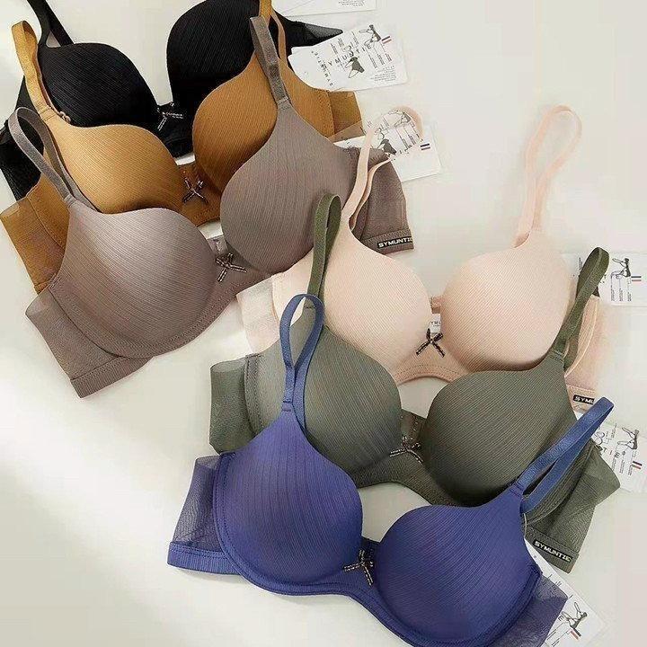 Áo ngực, Áo lót nữ su không gọng nâng ngực cup chéo đệm vừa Nhung Women