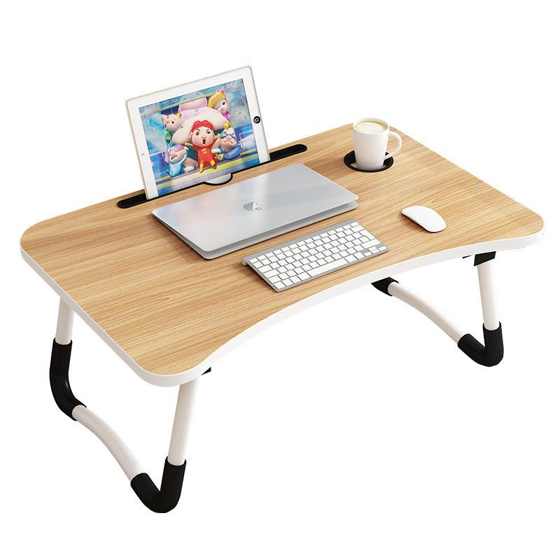 Bàn Học Gấp Gọn Mini Mặt Gỗ Chân U Sắt Ngồi Bệt Để Giường Laptop Xếp Gọn Kích Thước 40x60x28cm Hiện Đại