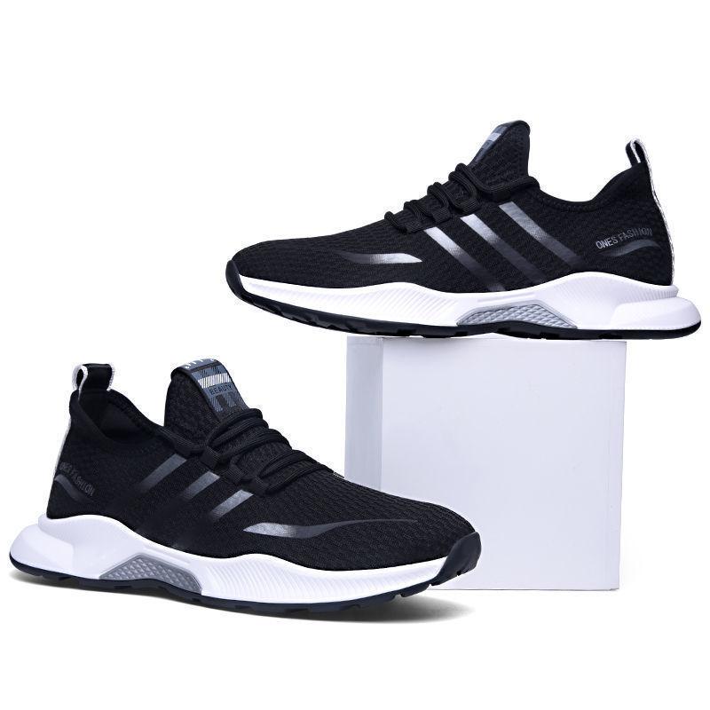 Product Introduction of Trendy Shoes New Autumn Breathable Flyknit Mesh Internet Celebrity Trendy Shoes Korean Version Men's Sports Casual Comfortable Running Shoes 4