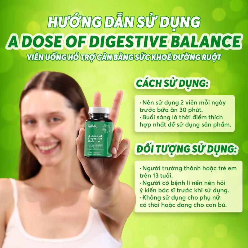 Combo Viên Uống Hỗ trợ giải độc rượu, giảm các triệu chứng do rượu bia, bảo vệ gan (A dose of Recovery) + Viên Uống Hỗ trợ cân bằng hệ tiêu hoá, phân giải thực phẩm khó tiêu, cân bằng vi sinh đường ruột (A Dose of Digestive Balance) 7