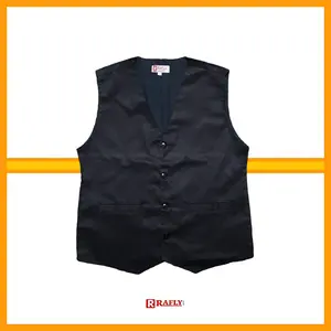 Rompi Hitam Dewasa - Vest Hitam - Rompi Waiter Pria Wanita - Rafly Jaya