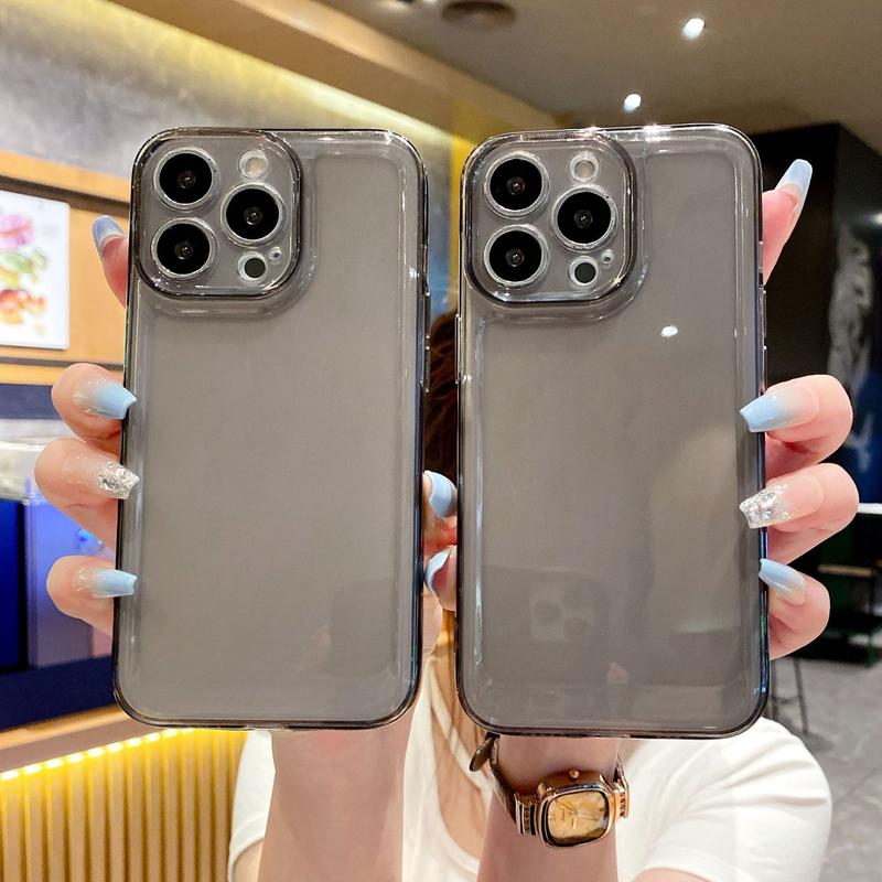 Product Introduction of Suitable for Apple 14promax transparent mobile phone case iphone16tpu anti-fall 15 space all-inclusive 13 protective cover 1