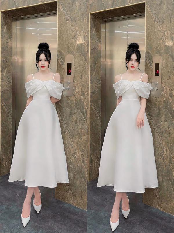 ĐẦM ĐI TIỆC DÁNG DÀI TRỄ VAI BIGSIZE TỪ 55KG-90KG váy dự tiệc Nữ