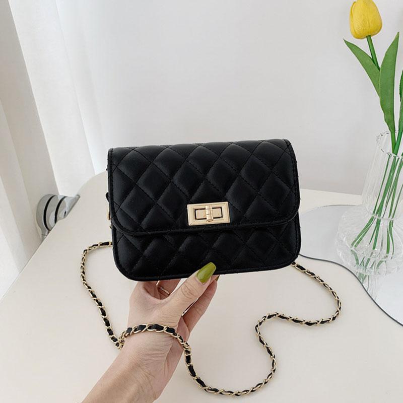 Túi Nữ Phong Cách Hàn Quốc Xu Hướng Mới Thời Trang Thường Ngày Dây Xích Kim Cương Túi Messenger Đeo Vai Túi Vuông Nhỏ Người Nổi Tiếng Trên Internet