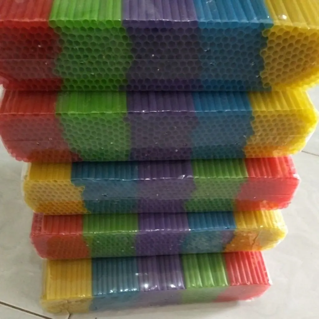 SEDOTAN PLASTIK / SEDOTAN WARNA WARNI isi 500pcs