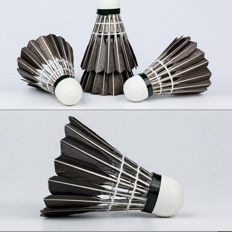 Product Introduction of 【COD】3Pcs/6Pcs/12Pcs Feather Shuttlecock For Badminton Training White and Black Feather Ball 6