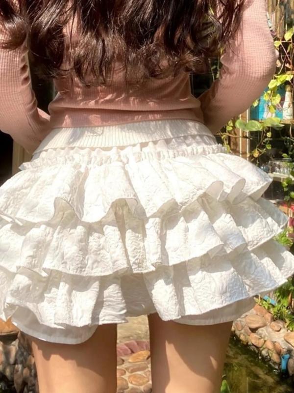 Product Introduction of Váy Bánh Ngọt Váy Culottes Vải Jacquard, Thực Hành Chính Hãng, Váy Nữ, Váy Xếp Nếp 2