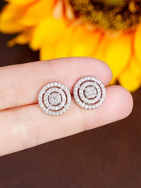 Zircon Decorated  Earrings, Fashionable Earrings for Women & Men, Trendy All-match & Exquisite Jewelry for Birthday Gift 2
