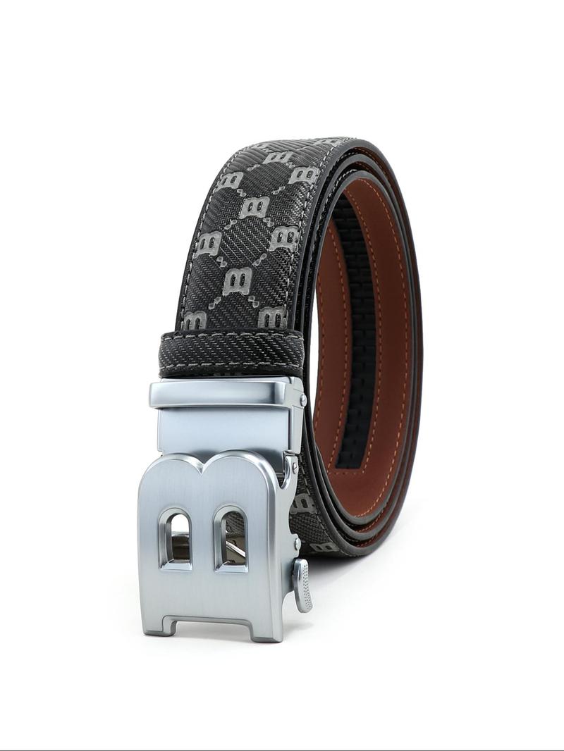 Product Introduction of Men's Fashion B Letter Design Belt, Casual Waistband for Jeans Trousers, Versatile Belt for Party, Daily Clothing Decor, Trendy All-match & Exquisite Belt for Gift 2